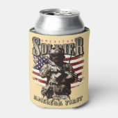 アメリカ軍人 缶クーラー (缶正面)