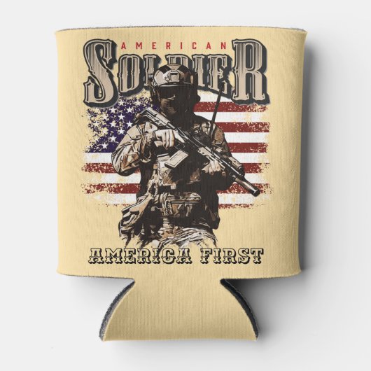 アメリカ軍人 缶クーラー (正面)