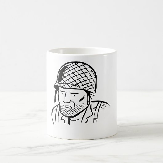 アメリカ軍兵士イラスト コーヒーマグカップ