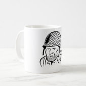 アメリカ軍兵士イラスト コーヒーマグカップ (正面左)