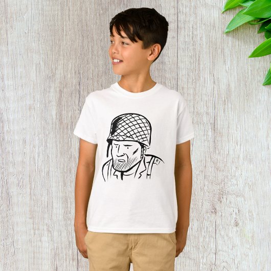 アメリカ軍兵士イラスト Tシャツ