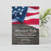 アメリカ軍引退パーティー USA アメリカ国旗 ご招待状 招待状 (スタンド正面)