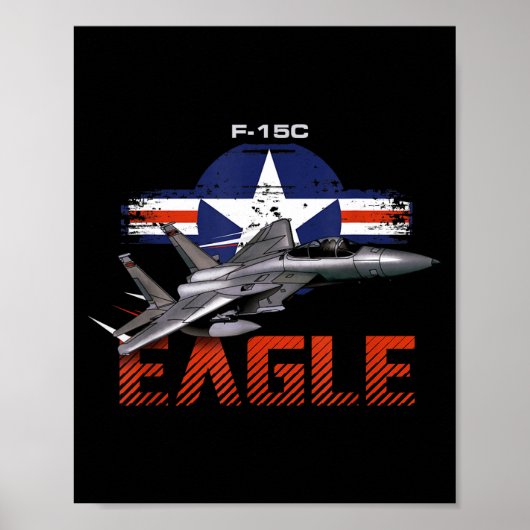 アメリカ軍用機 F15 イーグル 戦闘機  ポスター (正面)