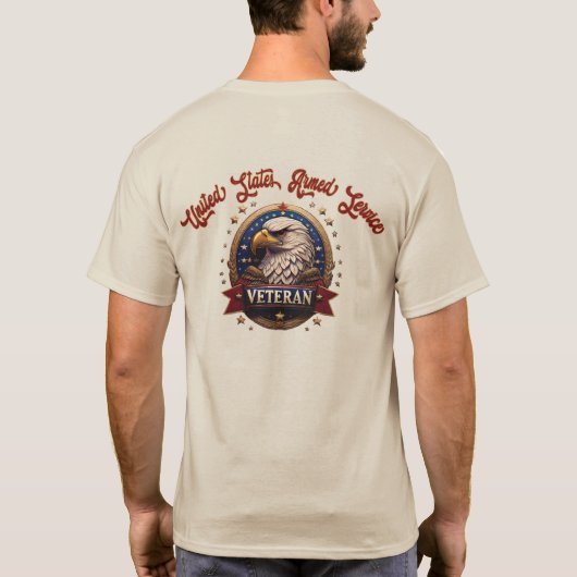アメリカ軍退役軍人カスタムデザイン Tシャツ (裏面)