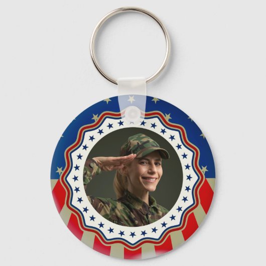 アメリカ軍退役軍人・メモリアルデー カスタム写真 キーホルダー (正面)