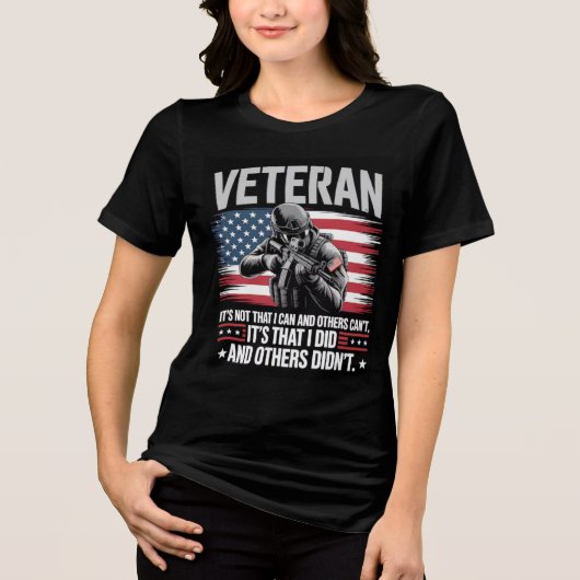 アメリカ軍退役軍人 2026 トライブレンドTシャツ (正面)