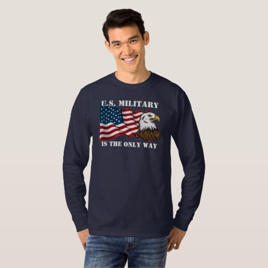 アメリカ軍隊は唯一のアメリカTシャツ Tシャツ (正面フル)