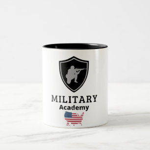アメリカ軍隊アカデミーマグカップ – 愛国兵 ツートーンマグカップ
