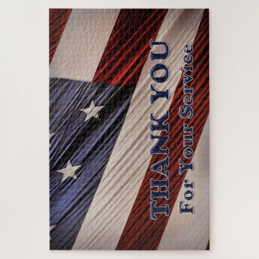 アメリカ軍隊退役軍人愛国旗ありがとう ジグソーパズル (縦)