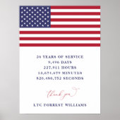 アメリカ軍隊退職歓迎サイン ポスター (正面)