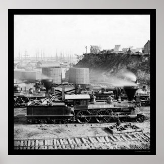 アメリカ軍隊鉄道ロコモVA 1865 ポスター