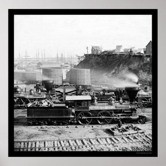 アメリカ軍隊鉄道ロコモVA 1865 ポスター (正面)