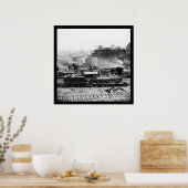 アメリカ軍隊鉄道ロコモVA 1865 ポスター (キッチン)