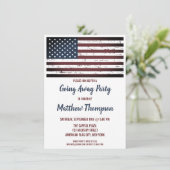 アメリカ軍 別離パーティー USA アメリカ国旗 招待状 (スタンド正面)
