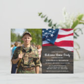 アメリカ軍 帰国歓迎パーティー アメリカ国旗 招待状 (スタンド正面)