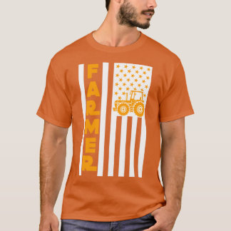 アメリカ農家ギフト愛国的誇りを持った農家 Tシャツ