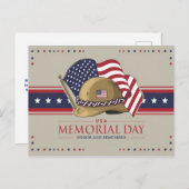 アメリカ追悼記念日 アメリカ国旗 軍事 ポストカード (正面/裏面)