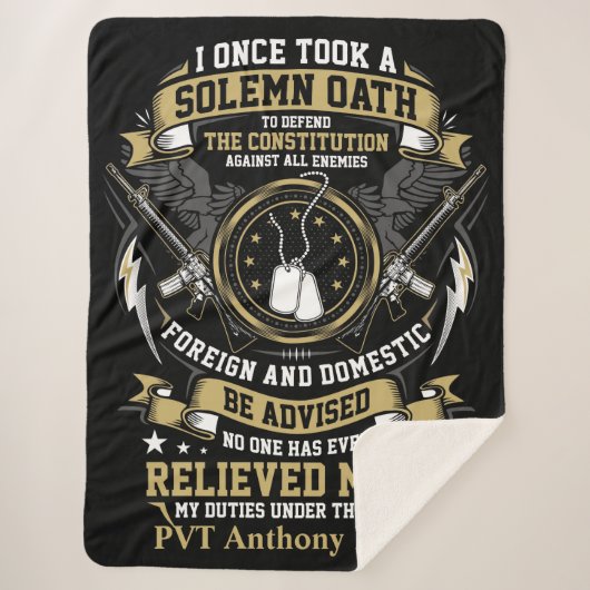 アメリカ退役軍人の厳粛な誓い シェルパブランケット (正面)