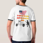 アメリカ退役軍人の白 Tシャツ (裏面フル)