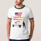 アメリカ退役軍人の白 Tシャツ (正面)