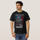 アメリカ退役軍人アメリカ国旗 Tシャツ (正面フル)