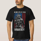 アメリカ退役軍人アメリカ国旗 Tシャツ (正面)
