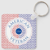 アメリカ退役軍人アルミスクエアキーチェーン キーホルダー (裏面)