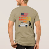 アメリカ退役軍人オリーブ トライブレンドTシャツ (裏面)