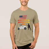 アメリカ退役軍人オリーブ トライブレンドTシャツ (正面)