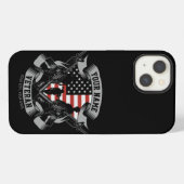 アメリカ退役軍人カスタムUSAフラグ iPhoneケース (裏面横)