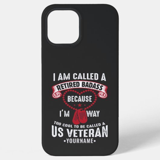 アメリカ退役軍人ユーモア iPhoneケース (裏面)