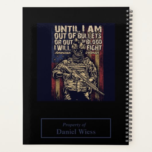 アメリカ退役軍人愛国的引用文 プランナー手帳 (裏面)