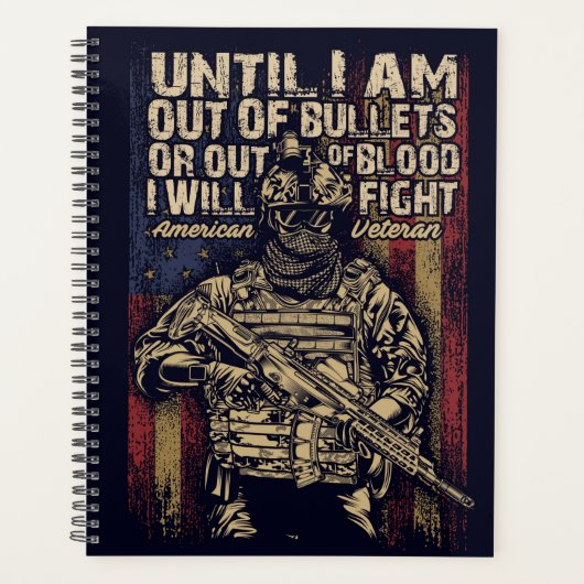 アメリカ退役軍人愛国的引用文 プランナー手帳 (正面)