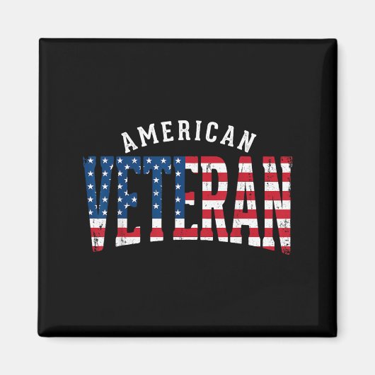 アメリカ退役軍人米国旗 マグネット (正面)