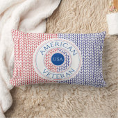 アメリカ退役軍人腰枕/青 ランバークッション (ブランケット)