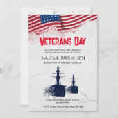 アメリカ退役軍人記念日愛国招待状 招待状 (正面)