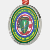 アメリカ退役軍人赤白米兵精神 メタルオーナメント (左)