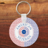 アメリカ退役軍人 アルミ製サークルキーチェーン キーホルダー (裏面)