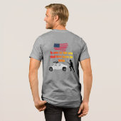 アメリカ退役軍人 グレー トライブレンドTシャツ (フル背面)