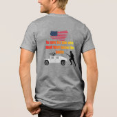 アメリカ退役軍人 グレー トライブレンドTシャツ (裏面)