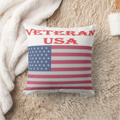 アメリカ退役軍人 愛国心あふれる投げ枕 - 限定版 クッション (ブランケット)