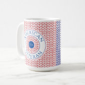 アメリカ退役軍人 白い背の高いマグカップ コーヒーマグカップ (正面左)