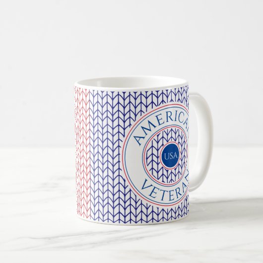 アメリカ退役軍人 白マグカップ コーヒーマグカップ (正面右)
