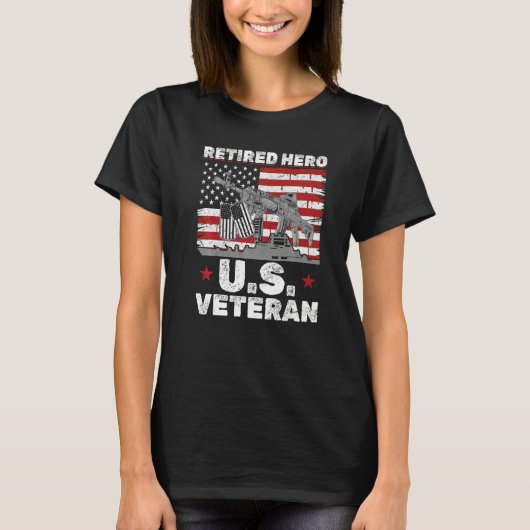 アメリカ退役軍人 退役軍人記念日 退役アメリカ軍人 Tシャツ (正面)