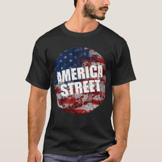 アメリカ通りブラックTシャツ Tシャツ
