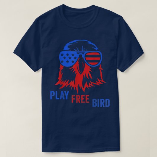 アメリカ遊のイーグル空き鳥 Tシャツ (デザイン正面)