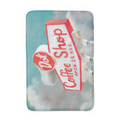 アメリカ道端 |コーヒーショップの看板 バスマット (正面縦)