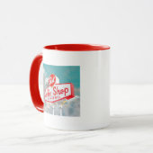 アメリカ道端 |コーヒーショップの看板 マグカップ (正面左)