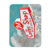 アメリカ道端 |コーヒーショップの看板 マグネット (縦)