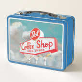 アメリカ道端 |コーヒーショップの看板 メタルランチボックス (裏面)